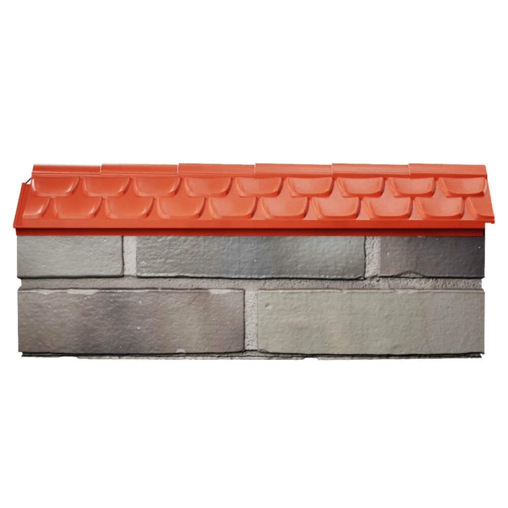 Парапет Zking Эльбрус Красный с посадкой на 0.5 кирпича (130мм) в Набережных Челнах фото