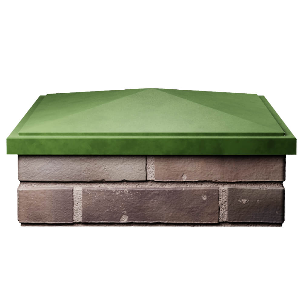 Колпак Zking БонаМоно Зеленый на столб 2х2 кирпича (515х515, 530х530мм) Набережные Челны фото