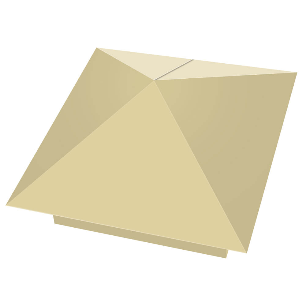 Колпак металлический 400х400мм RAL1014 Бежевый заборный Набережные Челны фото