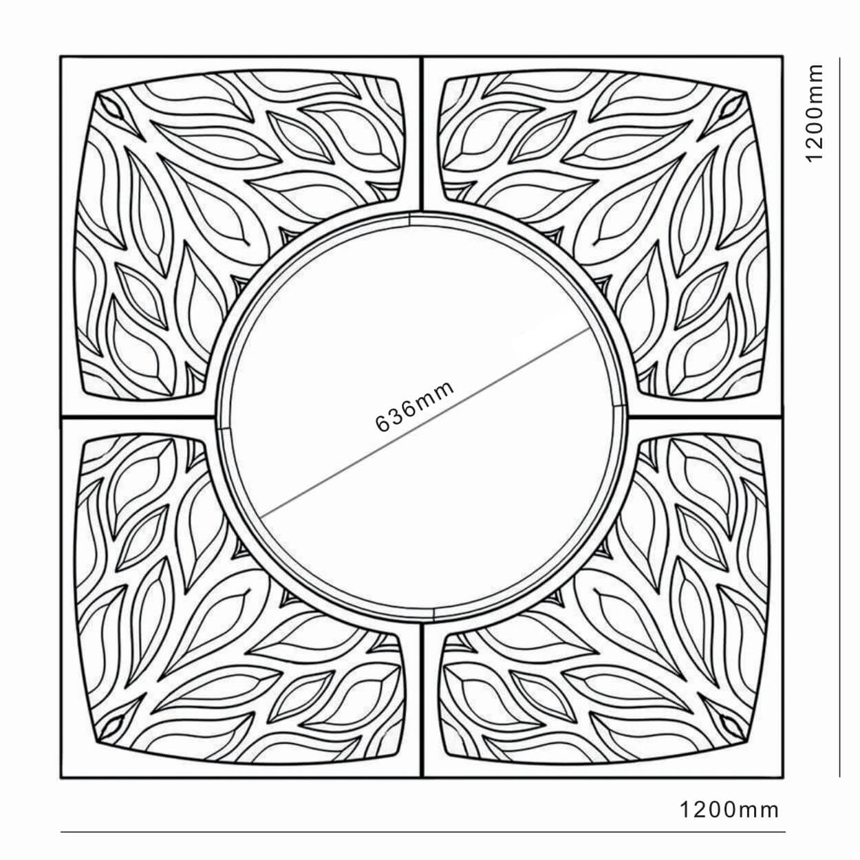 Приствольная решетка для дерева ZKING CRUST 1.2х1.2м Черная в Набережных Челнах фото