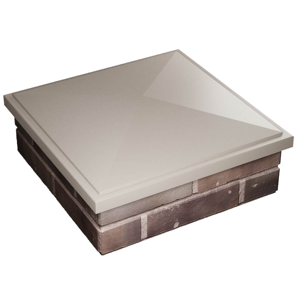 Колпак Zking БонаМоно Бежевый на столб 2х2 кирпича (515х515, 530х530мм) в Набережных Челнах фото