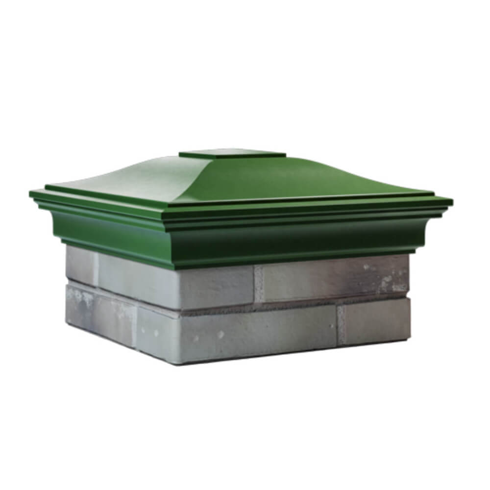 Колпак Zking Монблан Зеленый на столб 1.5х1.5 еврокирпича 0.7НФ (355х355мм) в Набережных Челнах фото