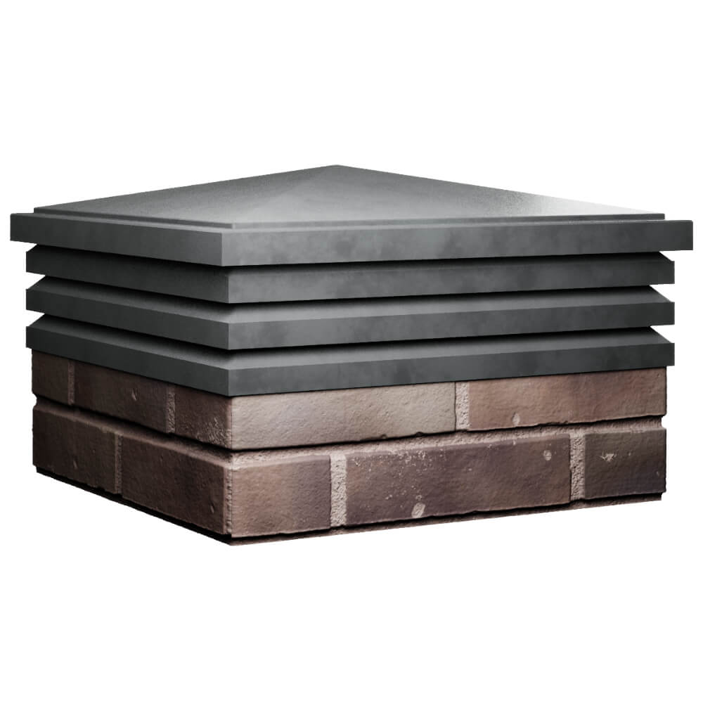 Колпак Zking Бона ХайТек Серый на столб 2х2 кирпича (513х513мм) в Набережных Челнах фото