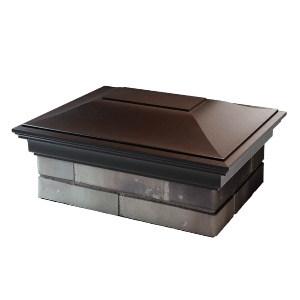 Колпак Zking Монблан Коричневый на столб 2х1.5 кирпича (515х385мм) в Набережных Челнах фото