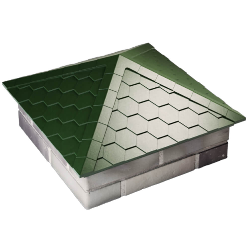 Колпак Zking Эверест Зеленый на столб 2х2 кирпича (535х535мм) Набережные Челны фото