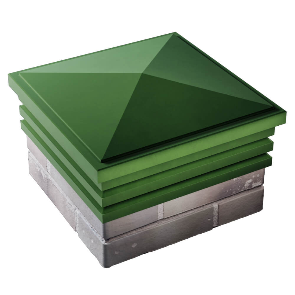 Колпак Zking Бона ХайТек Зеленый на столб 1.5х1.5 кирпича (385х385мм) в Набережных Челнах фото