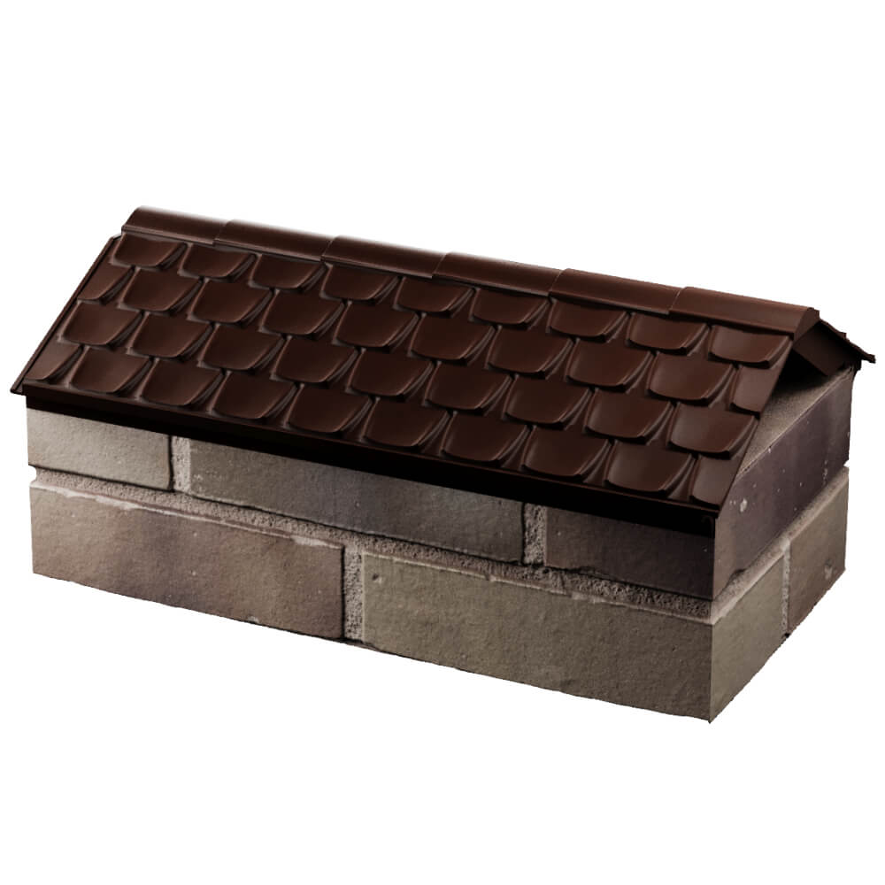 Парапет Zking Эльбрус Коричневый с посадкой на 1 кирпич (255мм) в Набережных Челнах фото