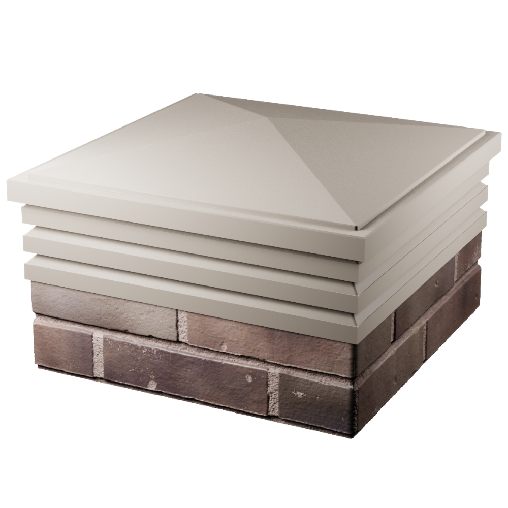 Колпак Zking Бона ХайТек Бежевый на столб 2х2 кирпича (513х513мм) в Набережных Челнах фото