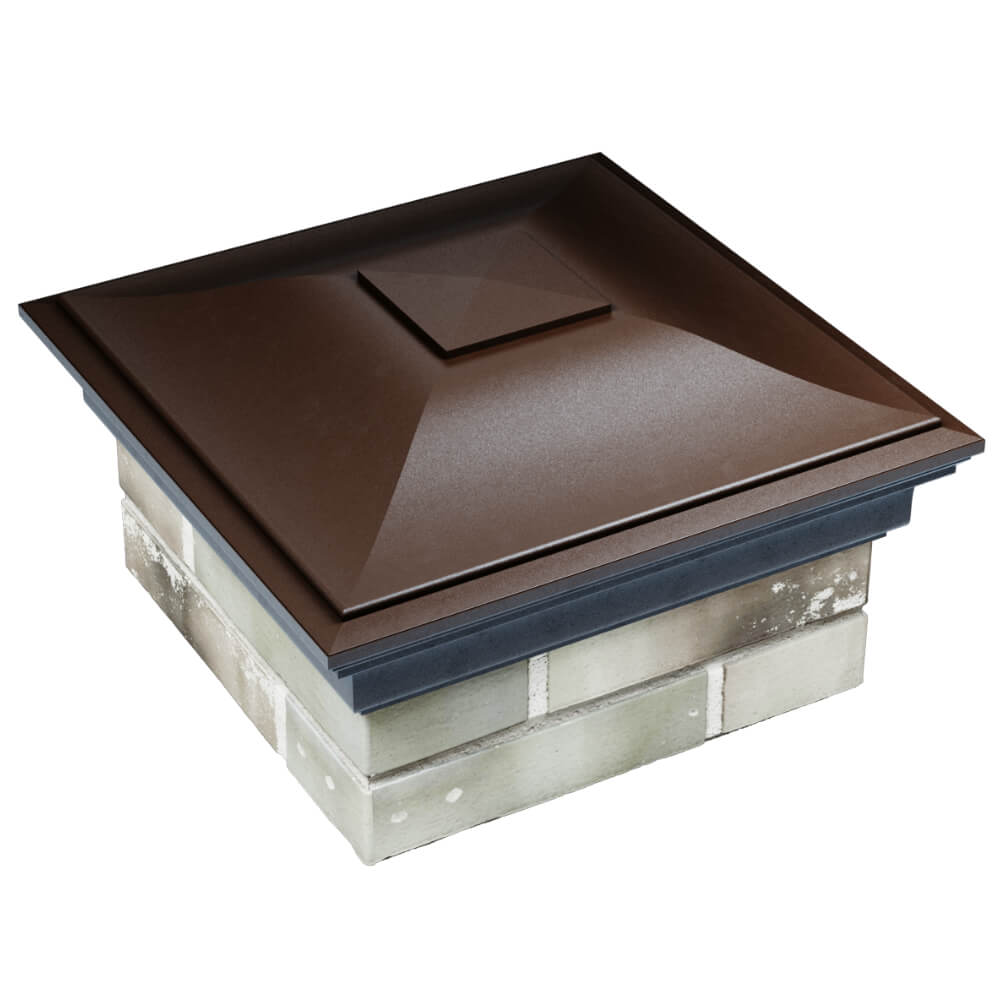 Колпак Zking Монблан Коричневый на столб 1.5х1.5 кирпича (385х385мм) в Набережных Челнах фото