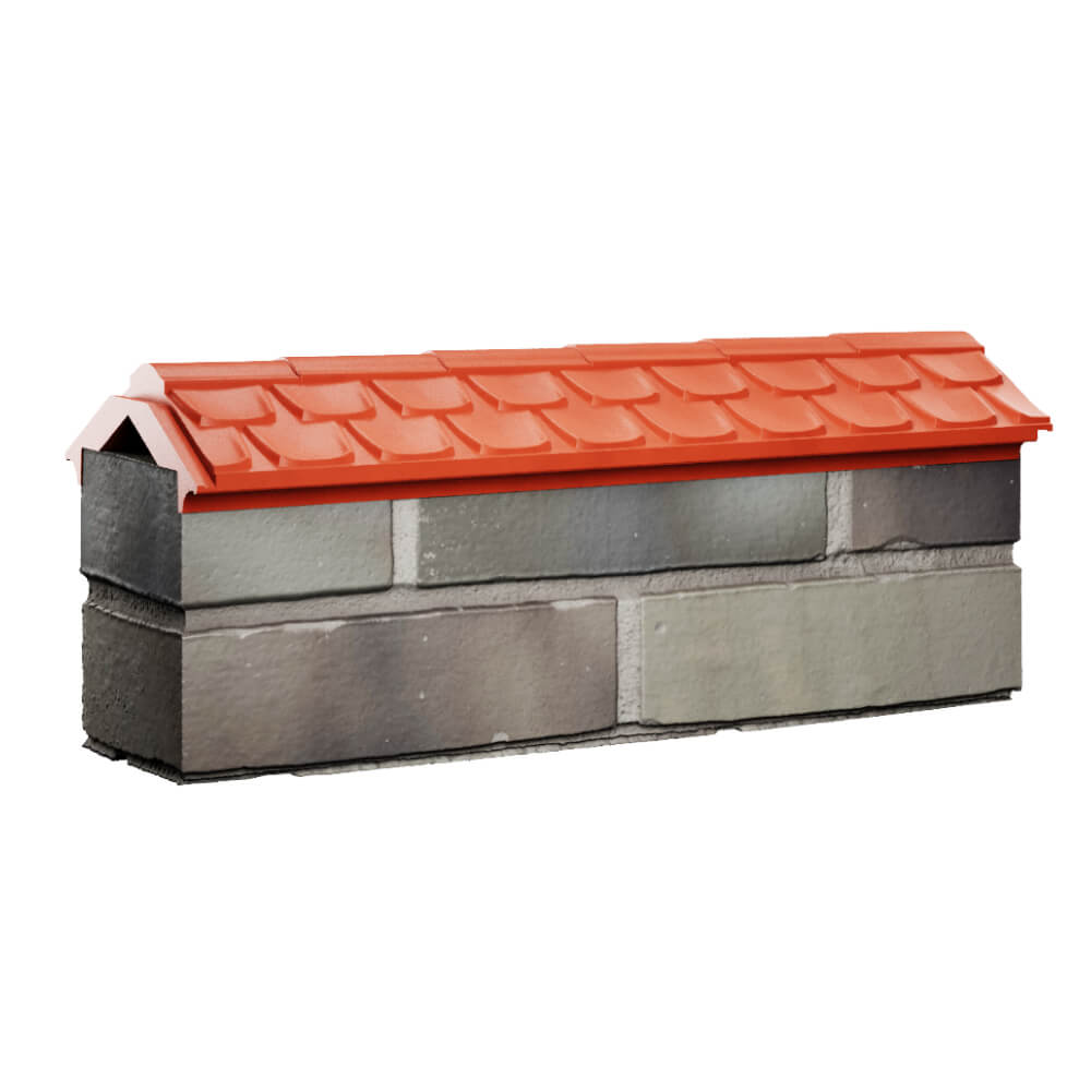 Парапет Zking Эльбрус Красный с посадкой на 0.5 кирпича (130мм) Набережные Челны фото
