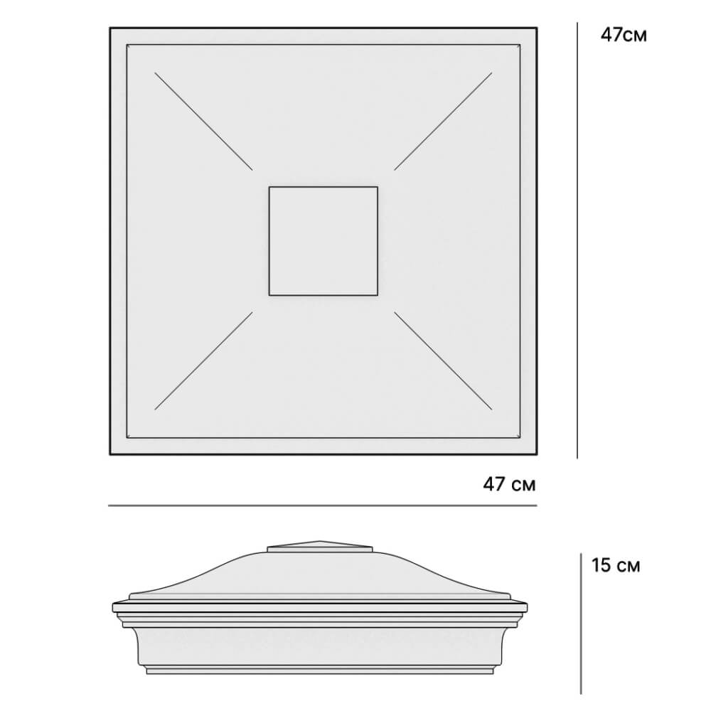 Колпак Zking Монблан Коричневый на столб 1.5х1.5 кирпича (385х385мм) в Набережных Челнах фото