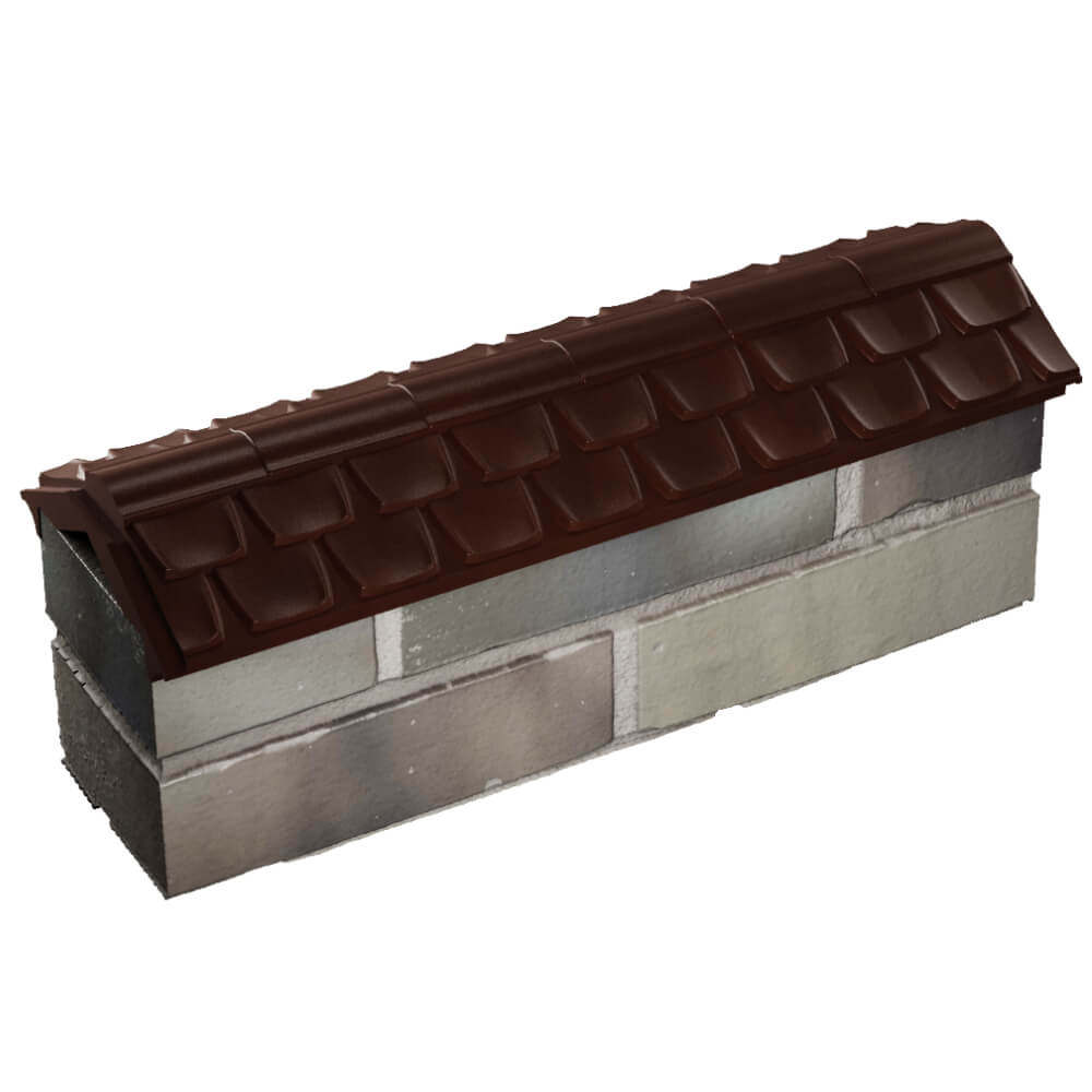 Парапет Zking Эльбрус Коричневый с посадкой на 0.5 кирпича (130мм) в Набережных Челнах фото