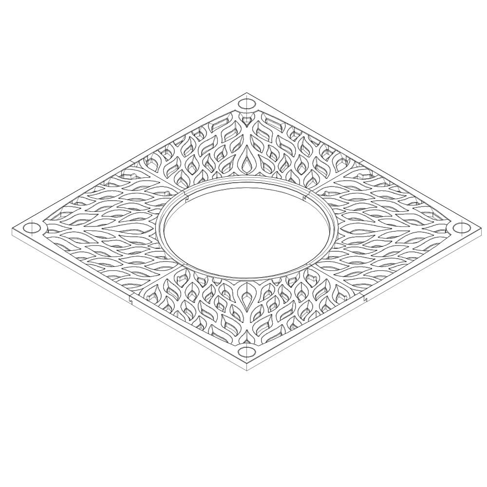 Приствольная решетка для дерева ZKING CRUST 2х2м Черная в Набережных Челнах фото