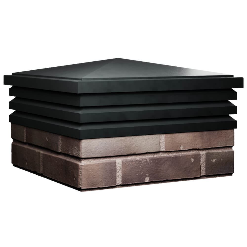 Колпак Zking Бона ХайТек Черный на столб 2х2 кирпича (513х513мм) в Набережных Челнах фото