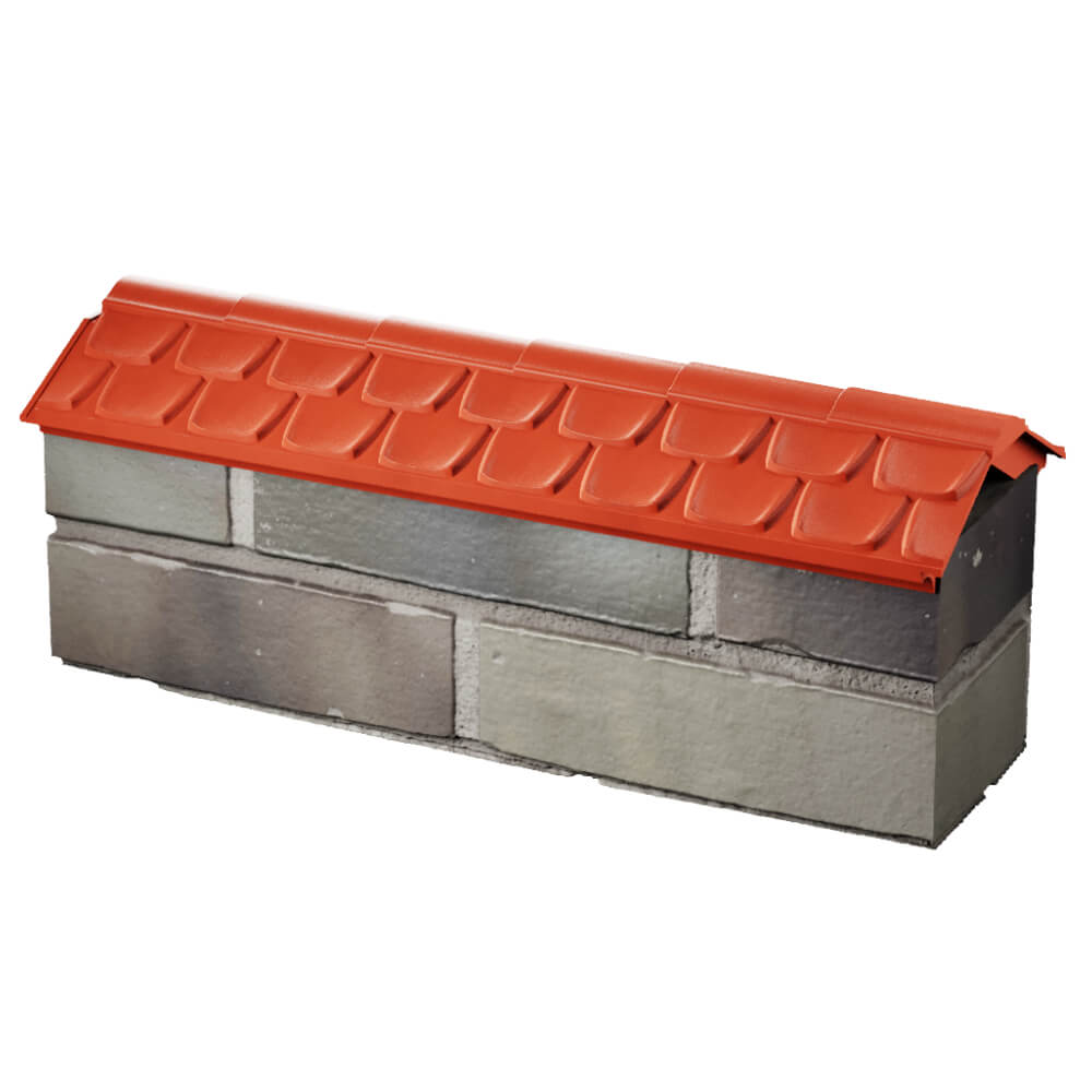 Парапет Zking Эльбрус Красный с посадкой на 0.5 кирпича (130мм) в Набережных Челнах фото