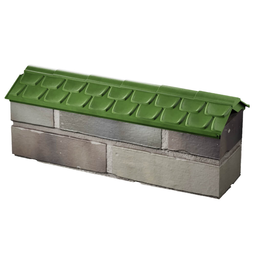 Парапет Zking Эльбрус Зеленый с посадкой на 0.5 кирпича (130мм) в Набережных Челнах фото