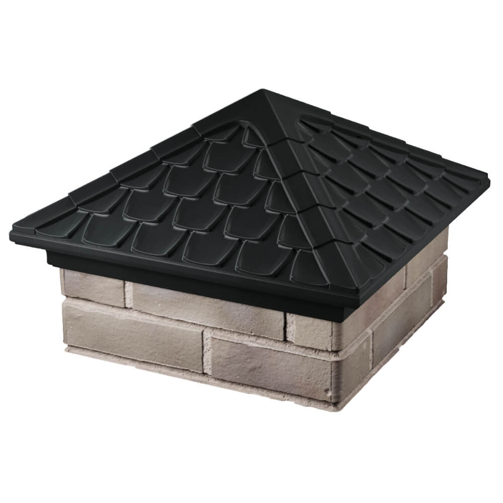 Колпак Zking Эльбрус Черный на столб 1.5х1.5 кирпича (385х385мм) в Набережных Челнах фото