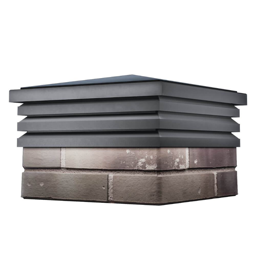 Колпак Zking Бона ХайТек Серый на столб 1.5х1.5 кирпича (385х385мм) в Набережных Челнах фото