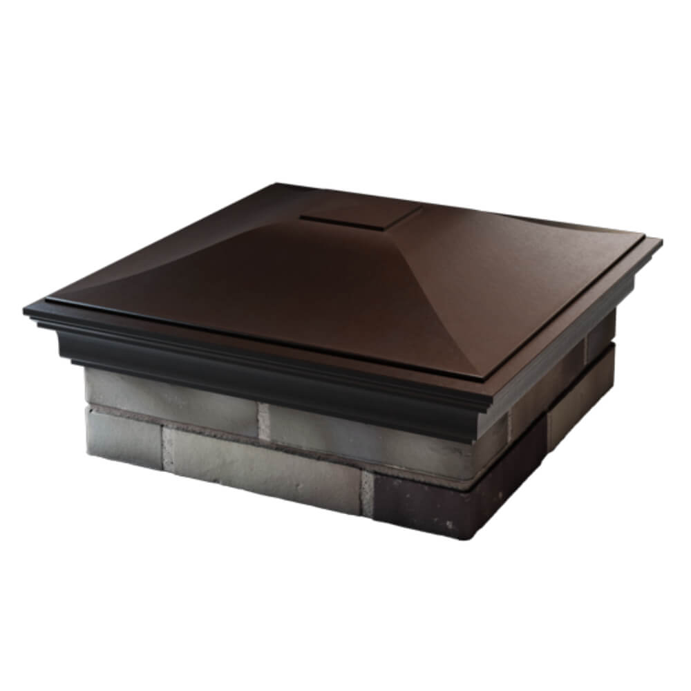 Колпак Zking Монблан Коричневый на столб 2х2 кирпича (515х515мм) в Набережных Челнах фото