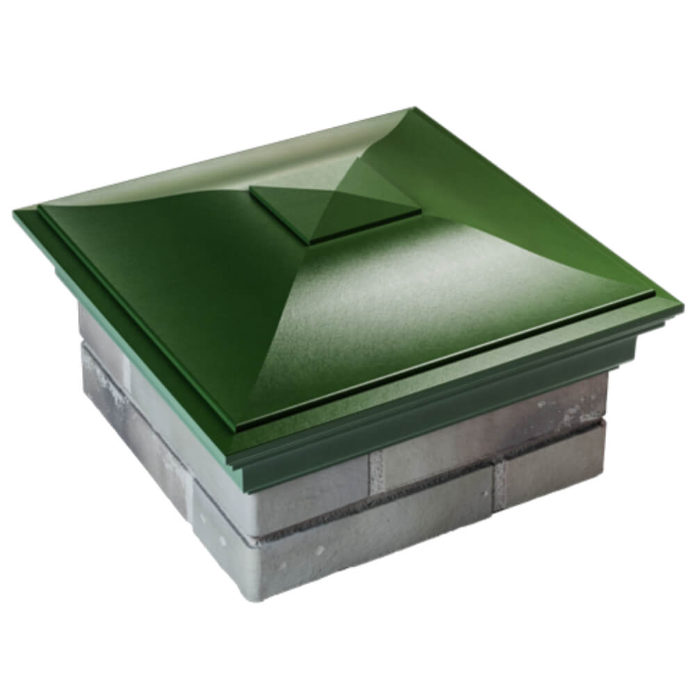 Колпак Zking Монблан Зеленый на столб 1.5х1.5 кирпича (385х385мм) в Набережных Челнах фото