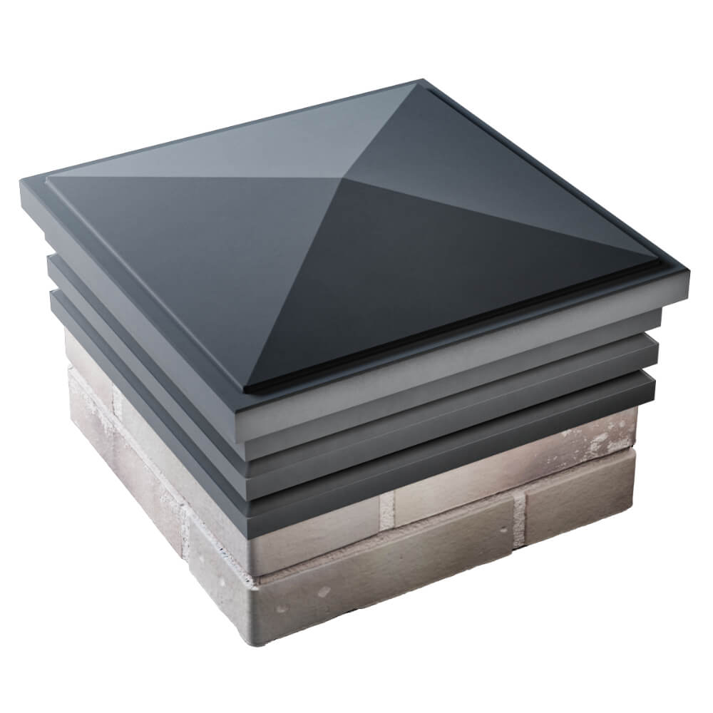 Колпак Zking Бона ХайТек Серый на столб 1.5х1.5 кирпича (385х385мм) в Набережных Челнах фото