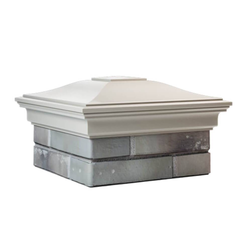 Колпак Zking Монблан Бежевый на столб 1.5х1.5 еврокирпича 0.7НФ (355х355мм) в Набережных Челнах фото