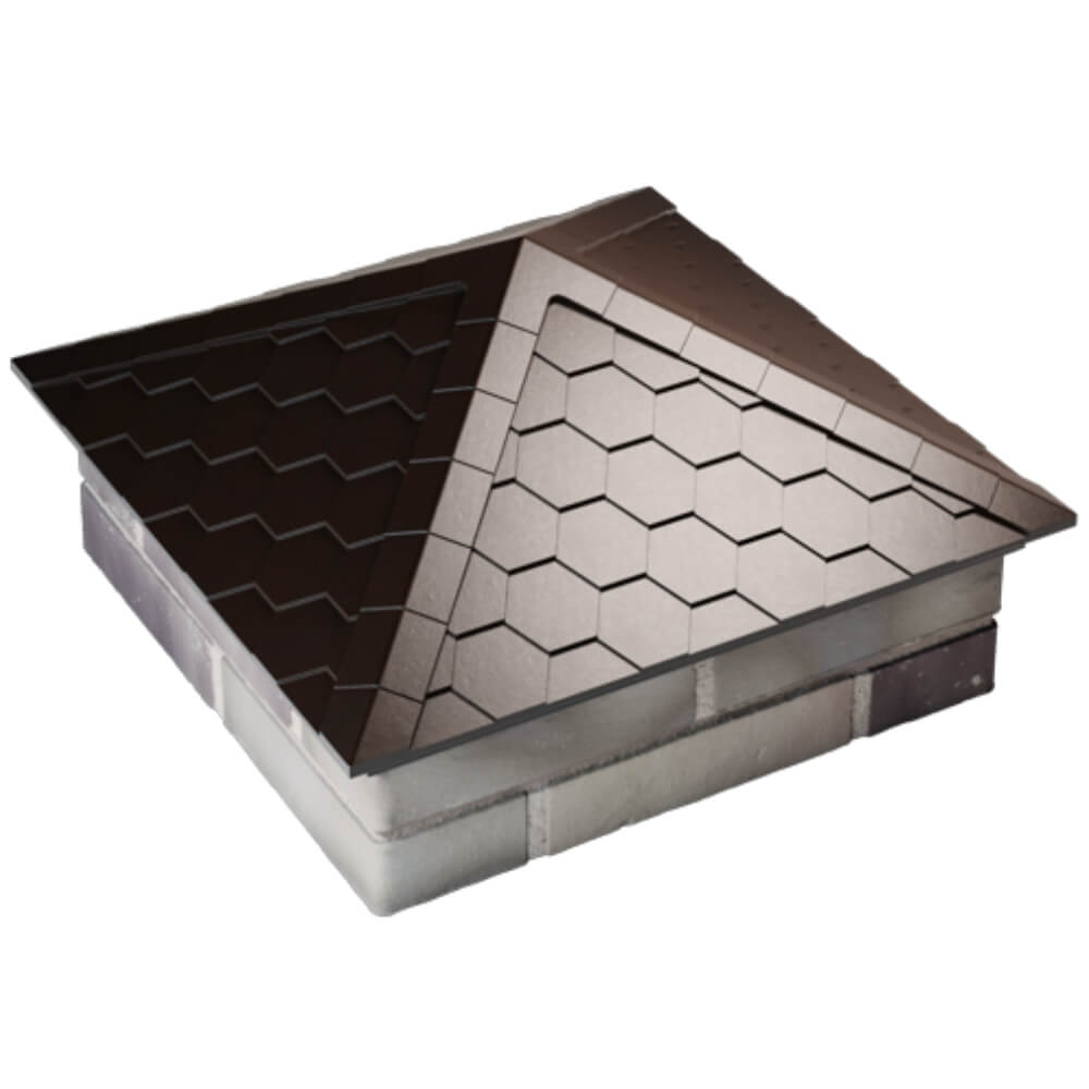 Колпак Zking Эверест Коричневый на столб 2х2 кирпича (535х535мм) Набережные Челны фото