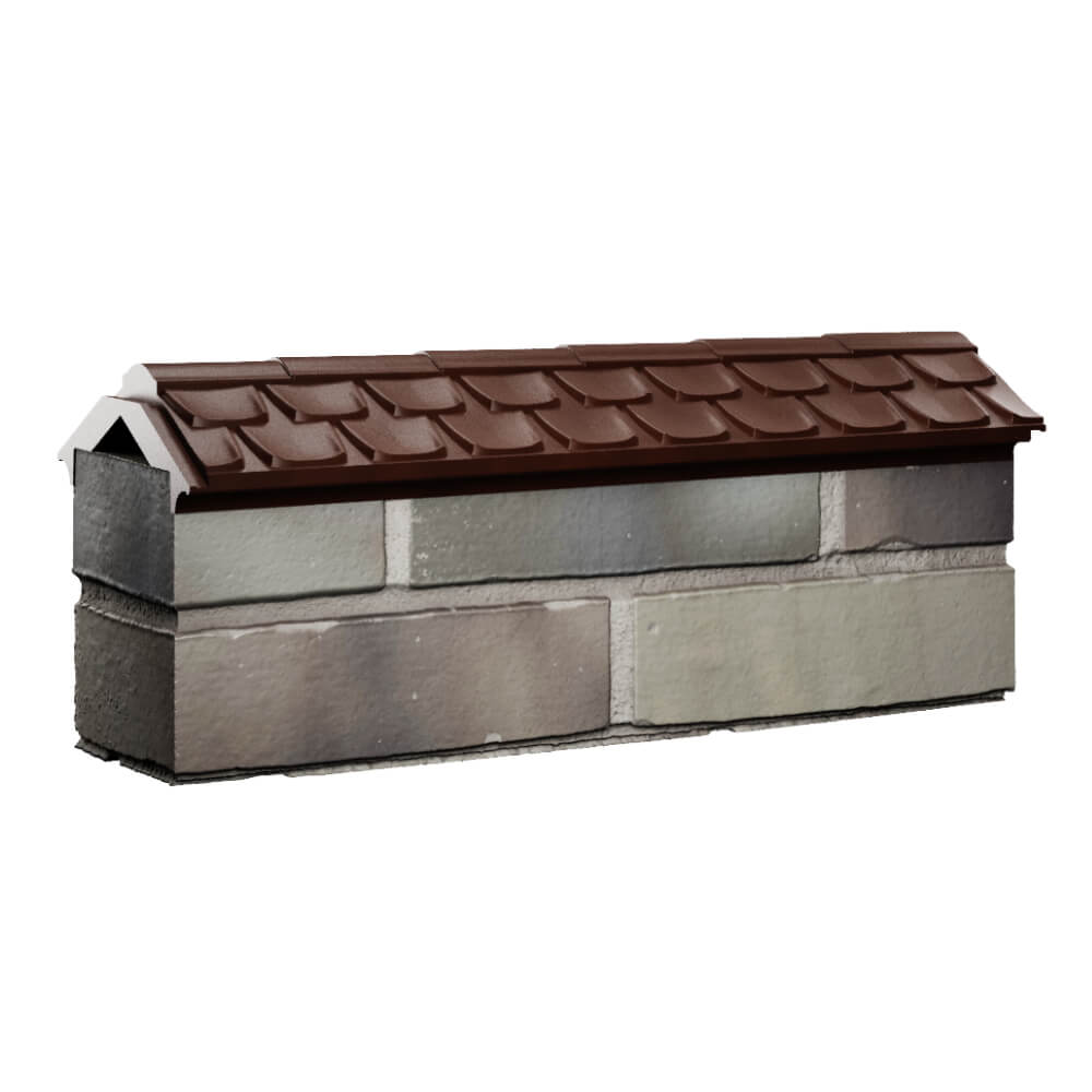 Парапет Zking Эльбрус Коричневый с посадкой на 0.5 кирпича (130мм) Набережные Челны фото