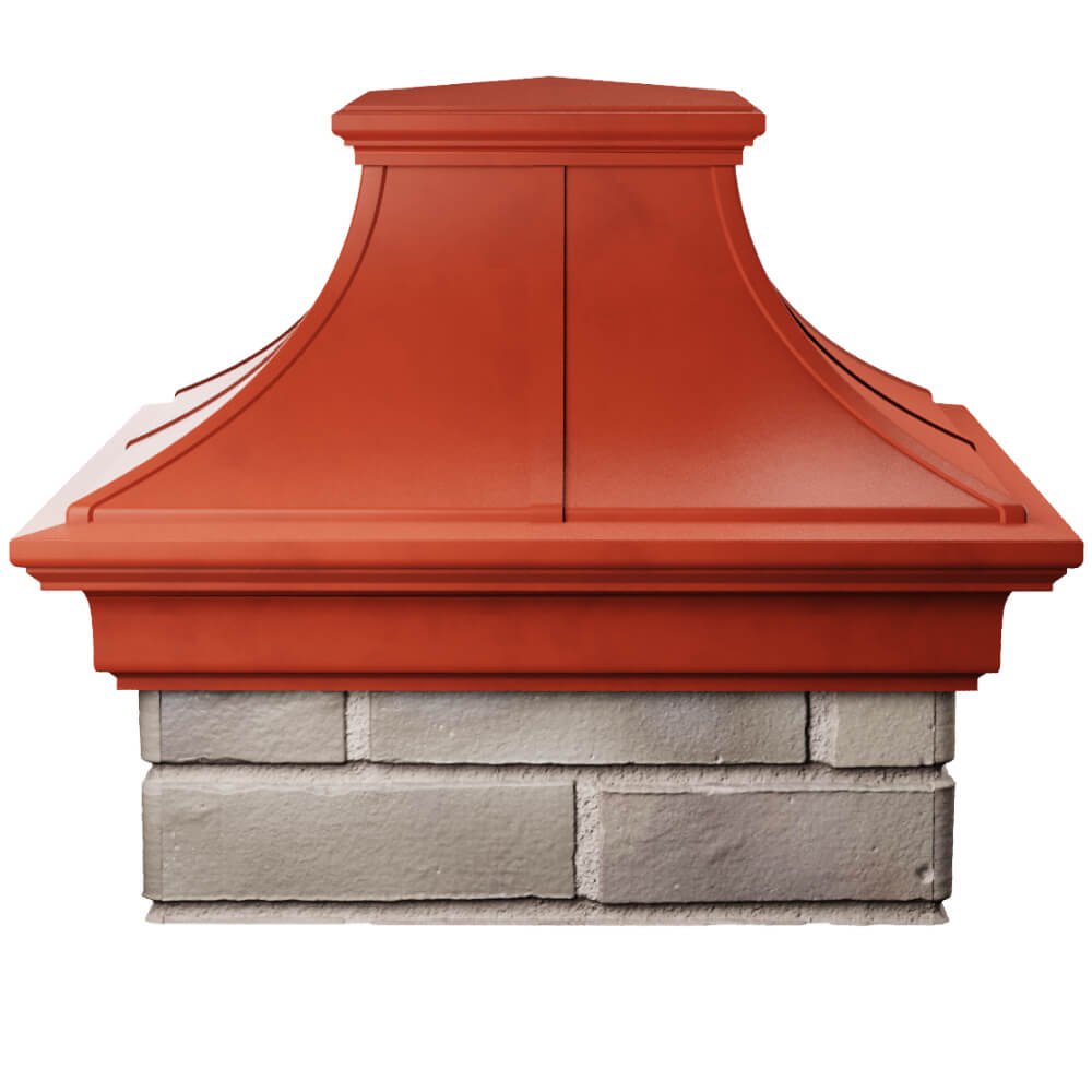 Колпак Zking Монблан Премиум Красный на столб 1.5х1.5 кирпича (385х385мм) Набережные Челны фото