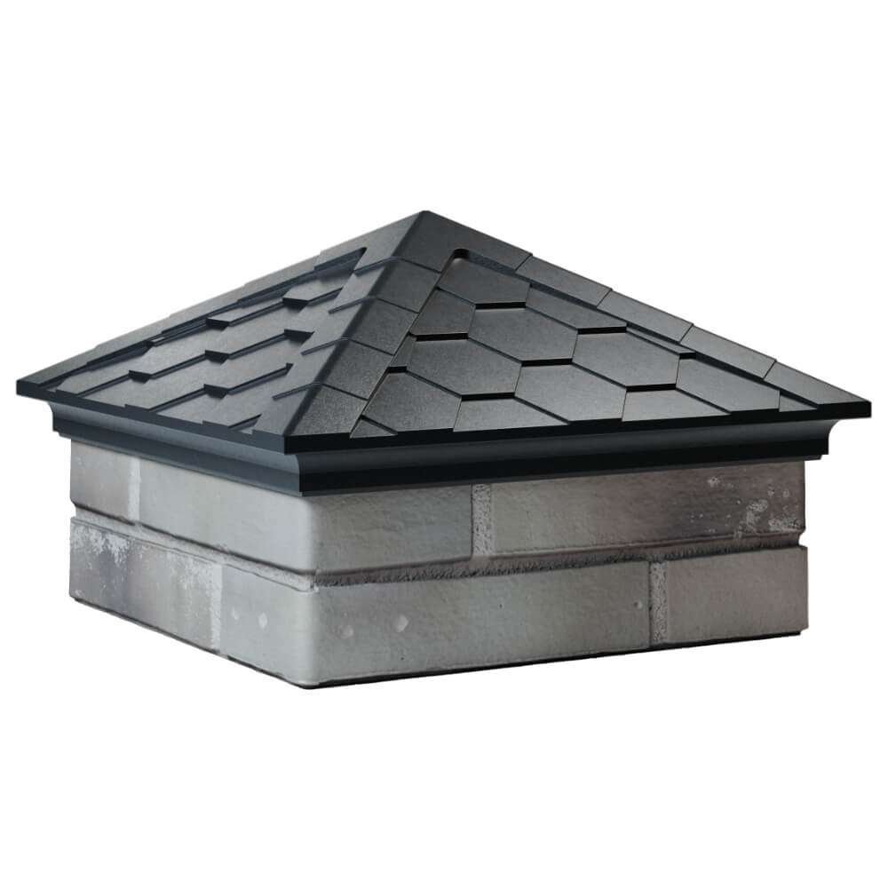 Колпак Zking Эверест Черный на столб 1.5х1.5 кирпича (390х390мм) в Набережных Челнах фото