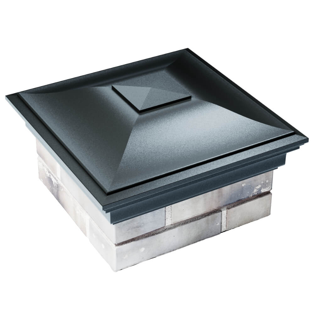 Колпак Zking Монблан Черный на столб 1.5х1.5 кирпича (385х385мм) в Набережных Челнах фото