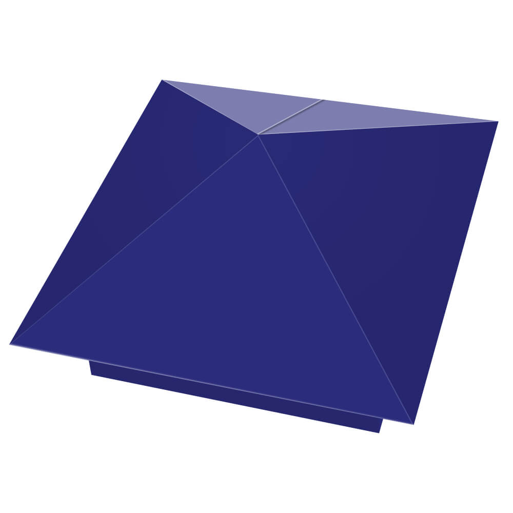 Колпак металлический 400х400мм RAL5002 Синий Ультрамарин заборный Набережные Челны фото