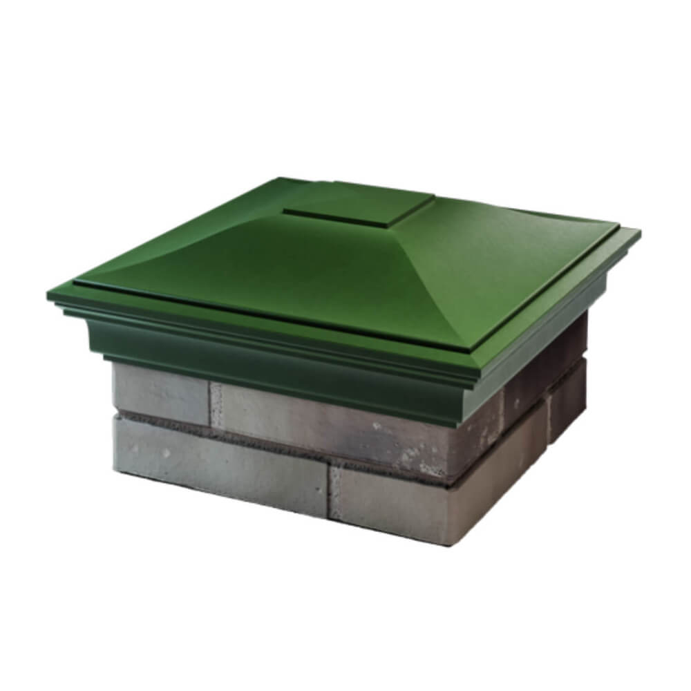 Колпак Zking Монблан Зеленый на столб 1.5х1.5 еврокирпича 0.7НФ (355х355мм) в Набережных Челнах фото