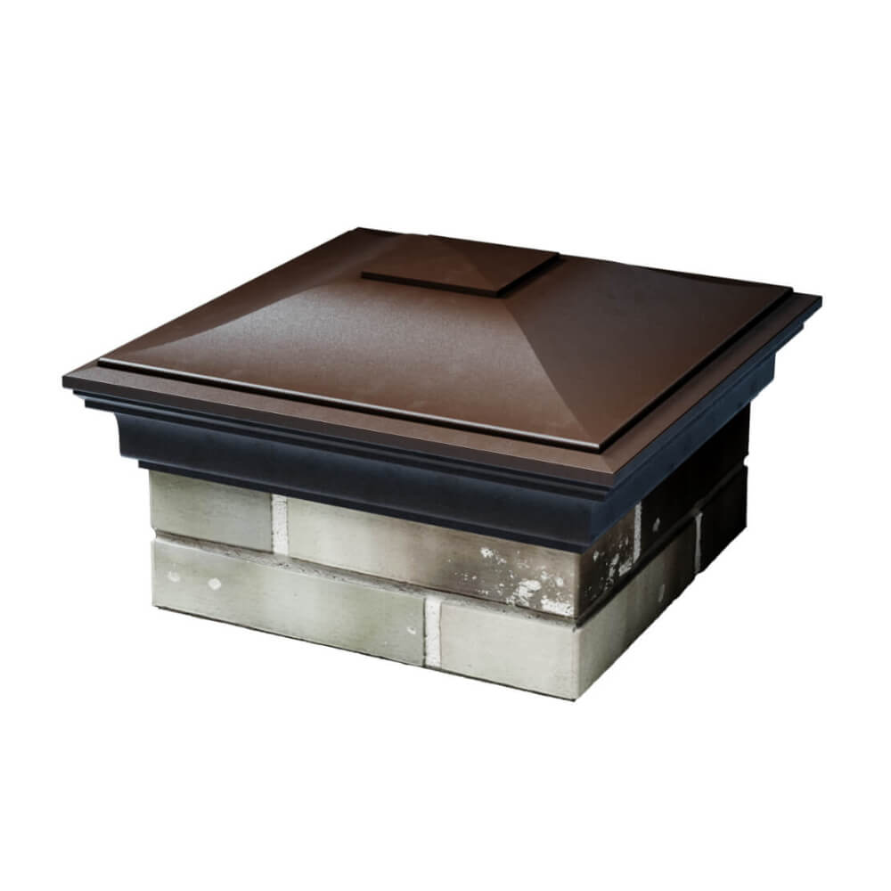 Колпак Zking Монблан Коричневый на столб 1.5х1.5 еврокирпича 0.7НФ (355х355мм) в Набережных Челнах фото