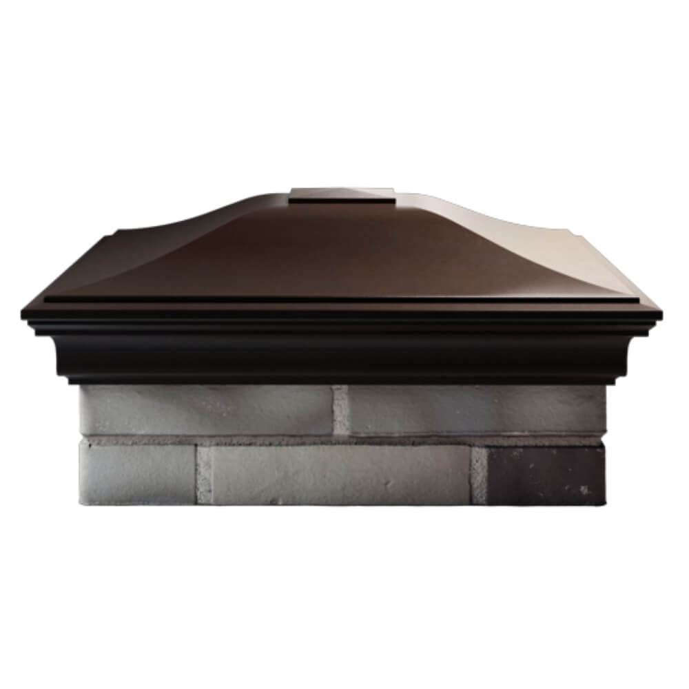 Колпак Zking Монблан Коричневый на столб 2х2 кирпича (515х515мм) в Набережных Челнах фото