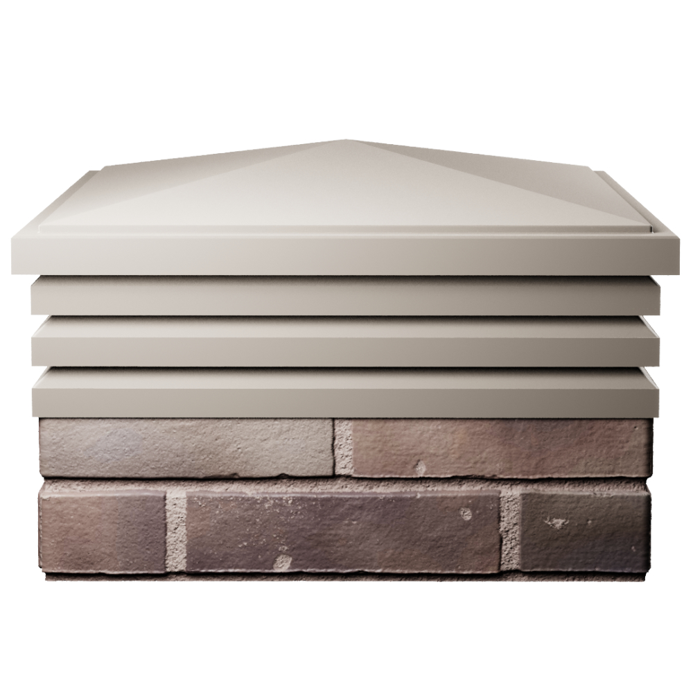 Колпак Zking Бона ХайТек Бежевый на столб 2х2 кирпича (513х513мм) Набережные Челны фото