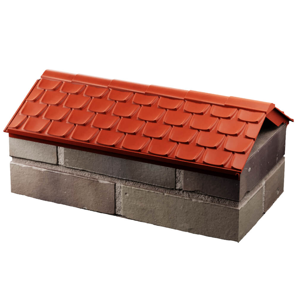 Парапет Zking Эльбрус Красный с посадкой на 1 кирпич (255мм) в Набережных Челнах фото