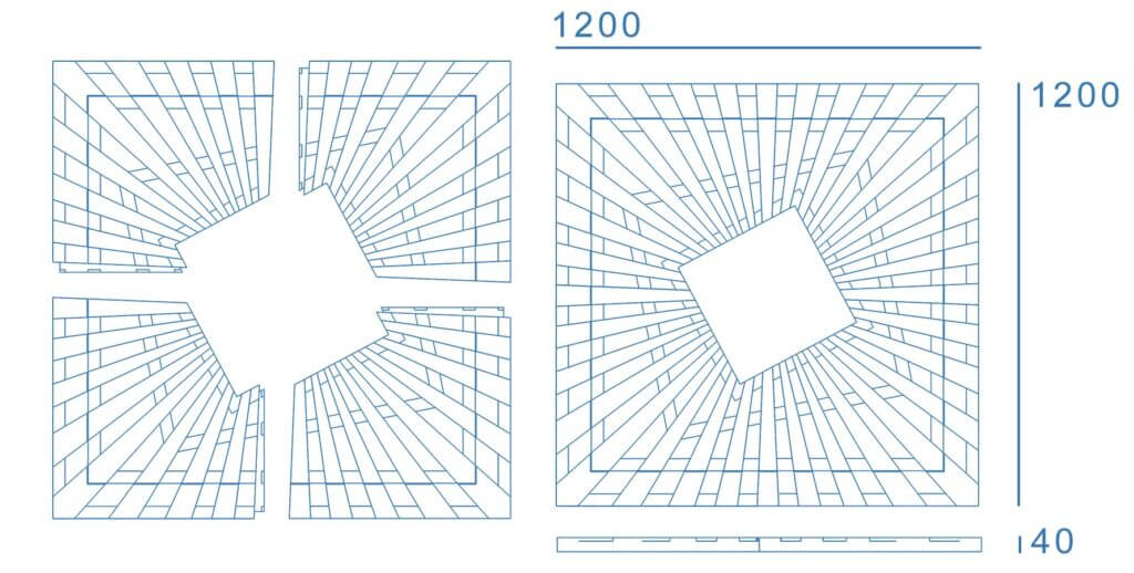 Приствольная решетка для дерева ZKING ATMOSPHERE 1.2х1.2м Черная в Набережных Челнах фото