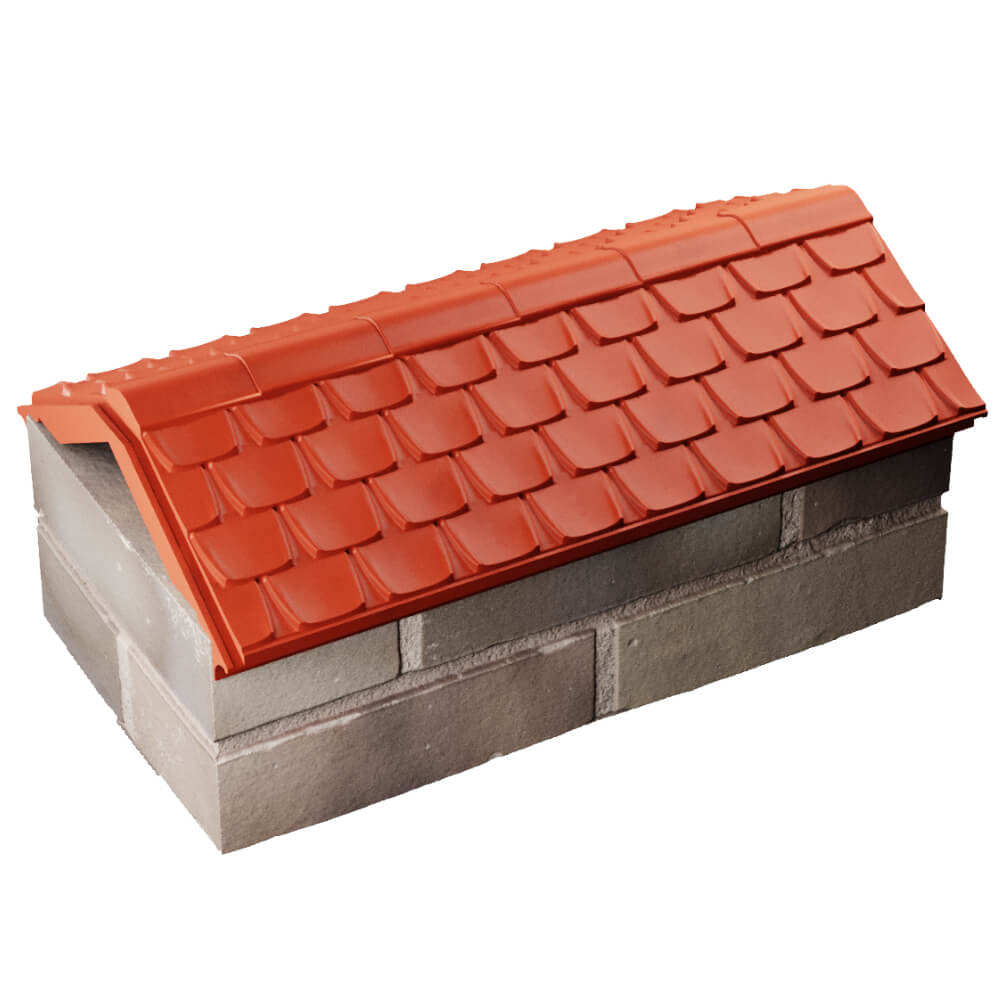 Парапет Zking Эльбрус Красный с посадкой на 1 кирпич (255мм) в Набережных Челнах фото