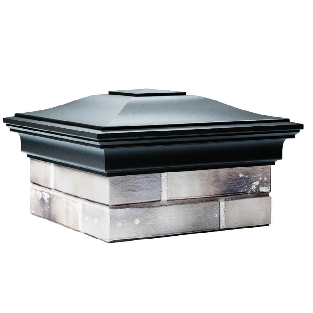 Колпак Zking Монблан Черный на столб 1.5х1.5 кирпича (385х385мм) в Набережных Челнах фото