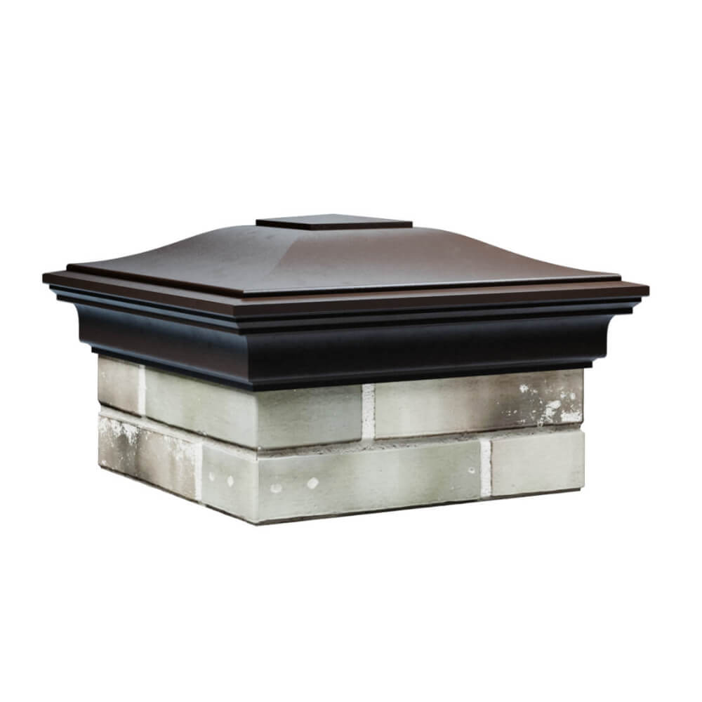 Колпак Zking Монблан Коричневый на столб 1.5х1.5 еврокирпича 0.7НФ (355х355мм) в Набережных Челнах фото