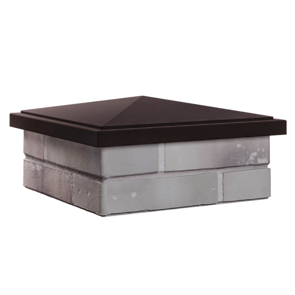 Колпак Zking БонаМоно Коричневый на столб 1.5х1.5 кирпича (385х385, 400х400мм) в Набережных Челнах фото