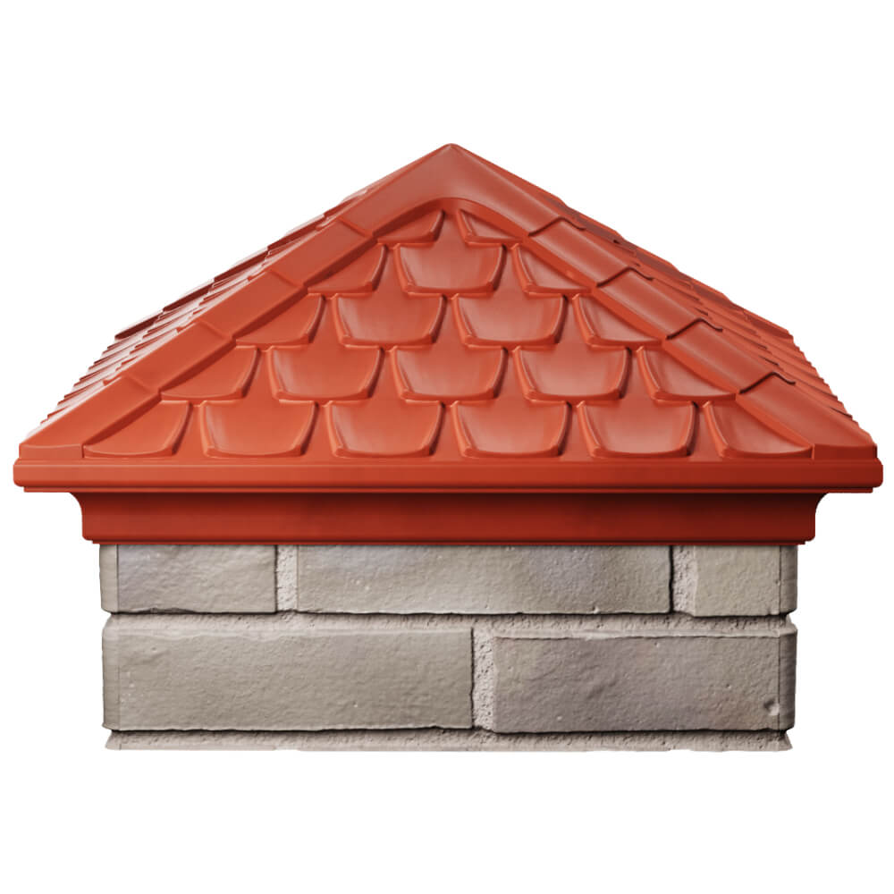 Колпак Zking Эльбрус Красный на столб 1.5х1.5 кирпича (385х385мм) Набережные Челны фото