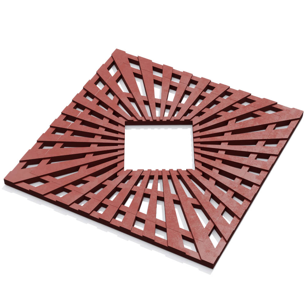 Приствольная решетка для дерева ZKING ATMOSPHERE 1.2х1.2м Красная в Набережных Челнах фото