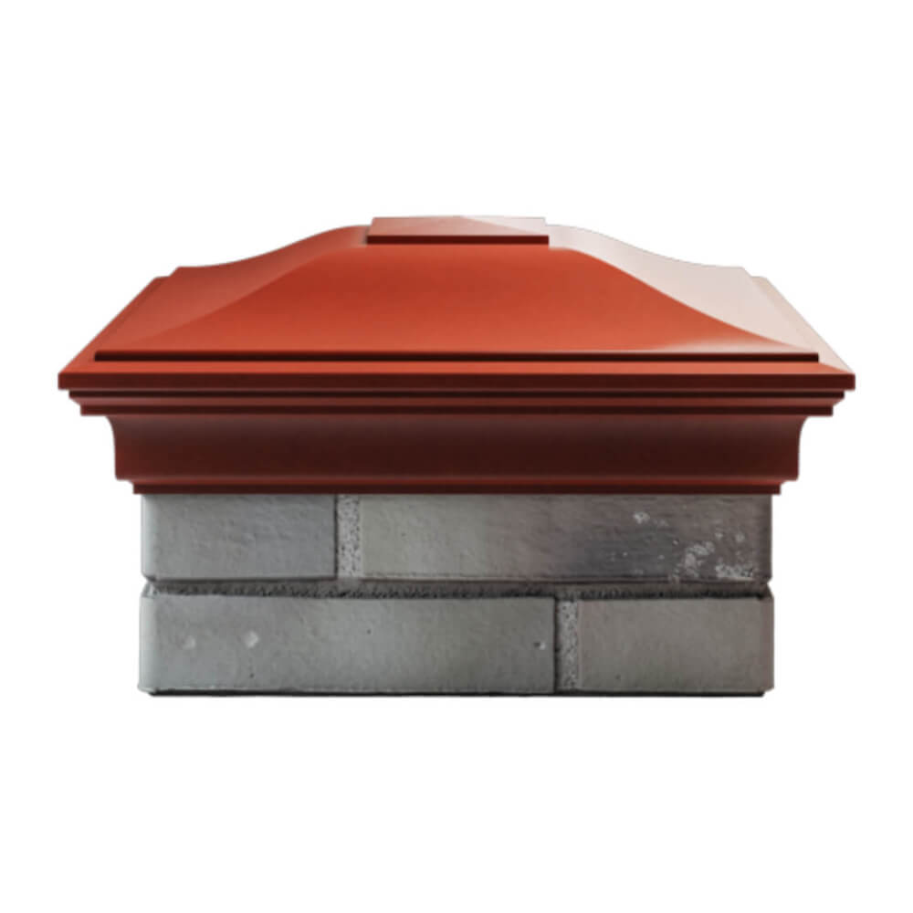 Колпак Zking Монблан Красный на столб 1.5х1.5 еврокирпича 0.7НФ (355х355мм) Набережные Челны фото