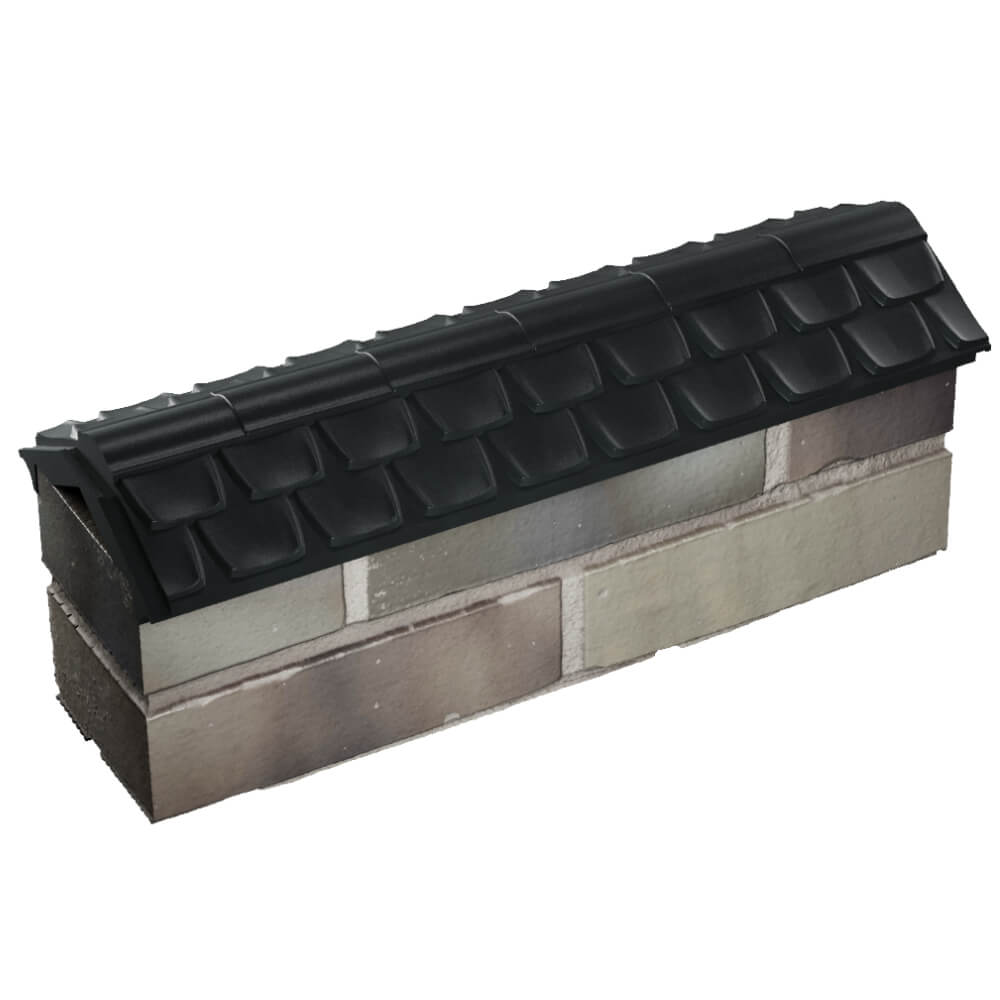 Парапет Zking Эльбрус Черный с посадкой на 0.5 кирпича (130мм) в Набережных Челнах фото