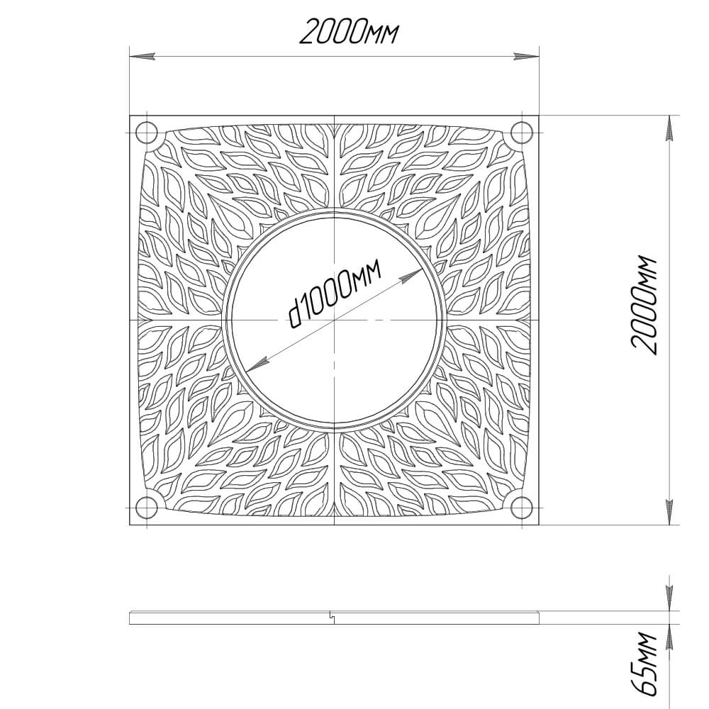 Приствольная решетка для дерева ZKING CRUST 2х2м Черная в Набережных Челнах фото