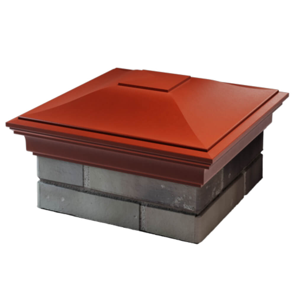 Колпак Zking Монблан Красный на столб 1.5х1.5 кирпича (385х385мм) в Набережных Челнах фото