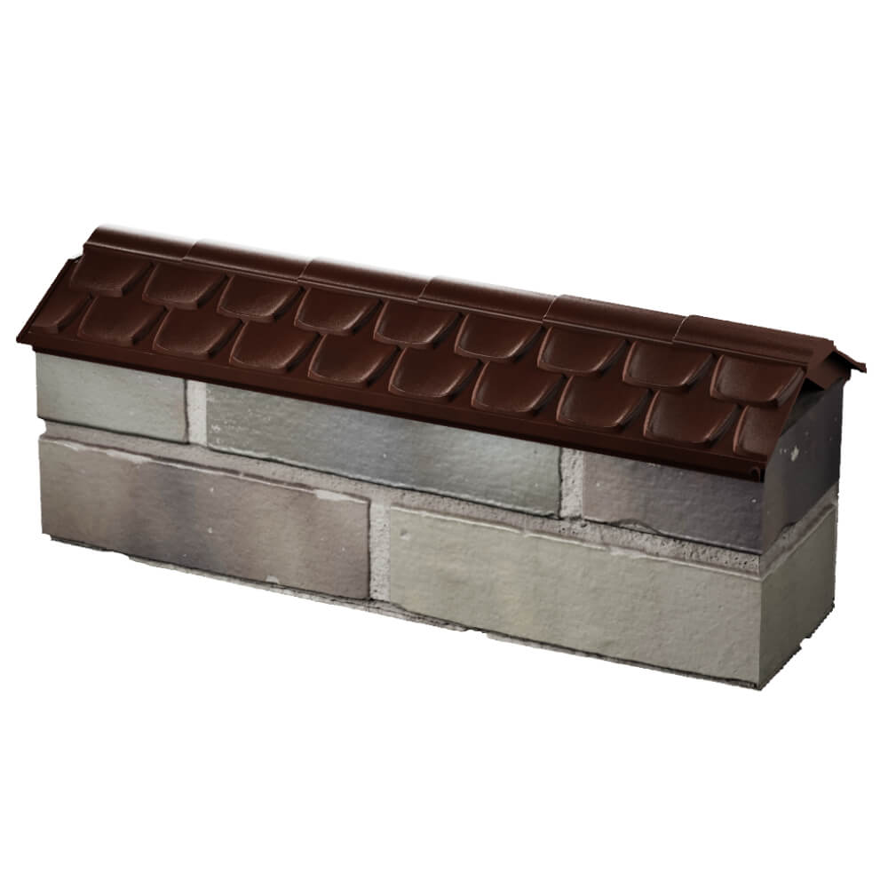 Парапет Zking Эльбрус Коричневый с посадкой на 0.5 кирпича (130мм) в Набережных Челнах фото