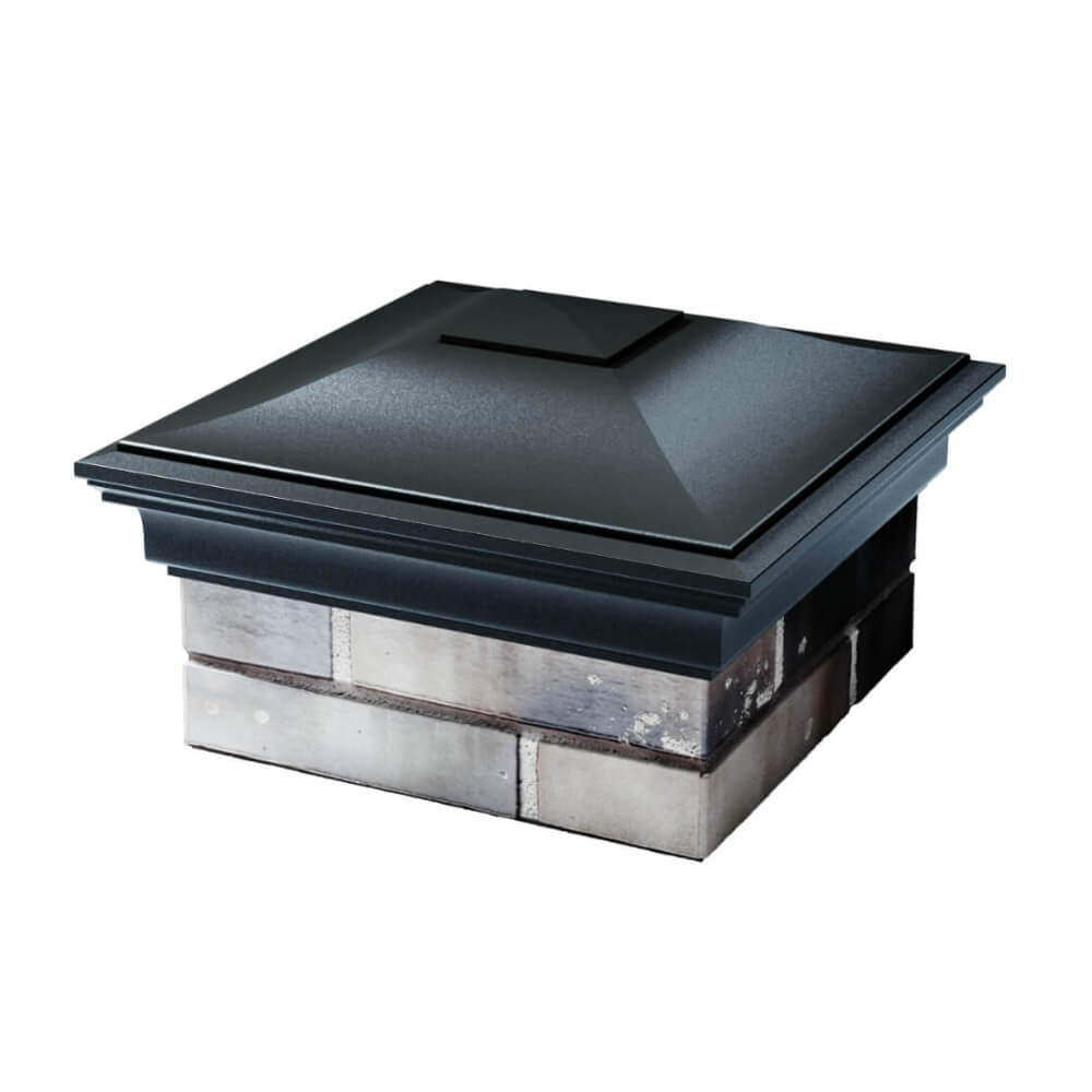 Колпак Zking Монблан Черный на столб 1.5х1.5 еврокирпича 0.7НФ (355х355мм) в Набережных Челнах фото